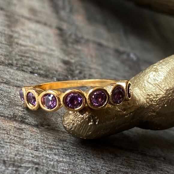 Free People Jewelry - NEW Gold & Purple Zirconium Gemstone Statement Ring